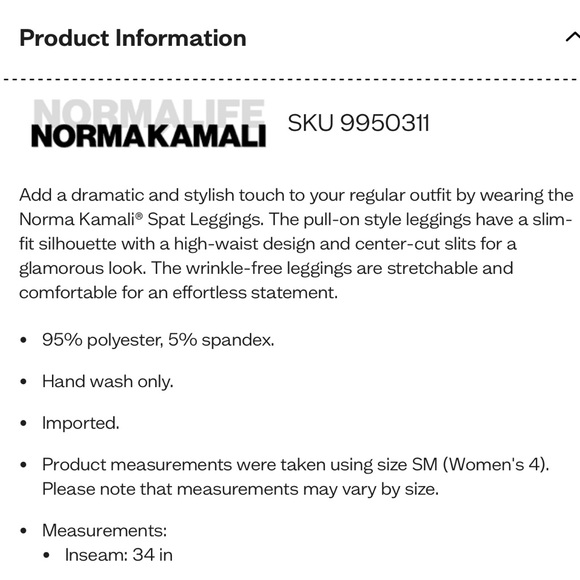 BRAND NEW Norma Kamali splat leggings - Picture 7 of 8